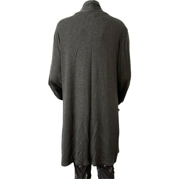 🌹Women’s Dusters Plus Size 2X BY Design Light Duster Cardigan With Pockets Grey - Picture 4 of 12